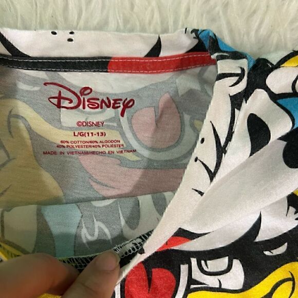 Disney Mickey Goofy Donald Characters ahort sleeve top size L - Picture 3 of 8
